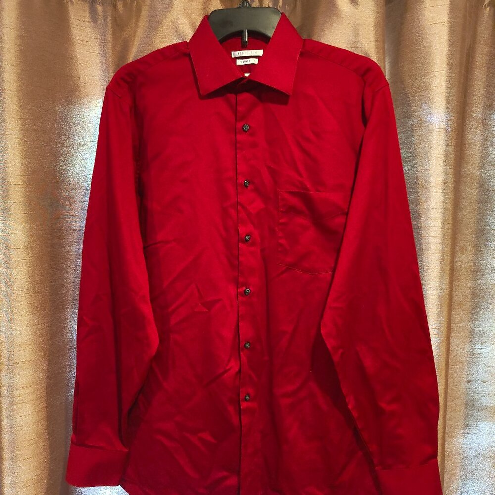 Van Heusen Red Button up Dress Shirt for Suit